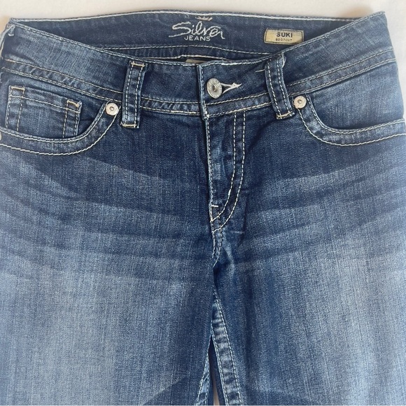 Silver Jeans Suki Bootcut Stretch Denim Women’s Size 28x32 Dark Blue - Picture 4 of 12
